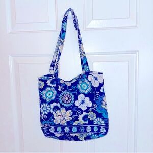 Vera Bradley Blue and Green Floral Tote